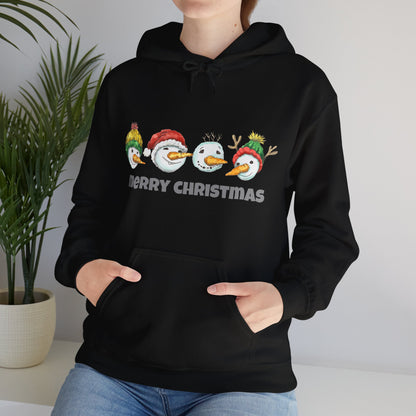 Funny Merry Christmas hoodie, cute hoodie, hoodie christmas gifts, women's Christmas hoodie, winter gift for men, Christmas snowman