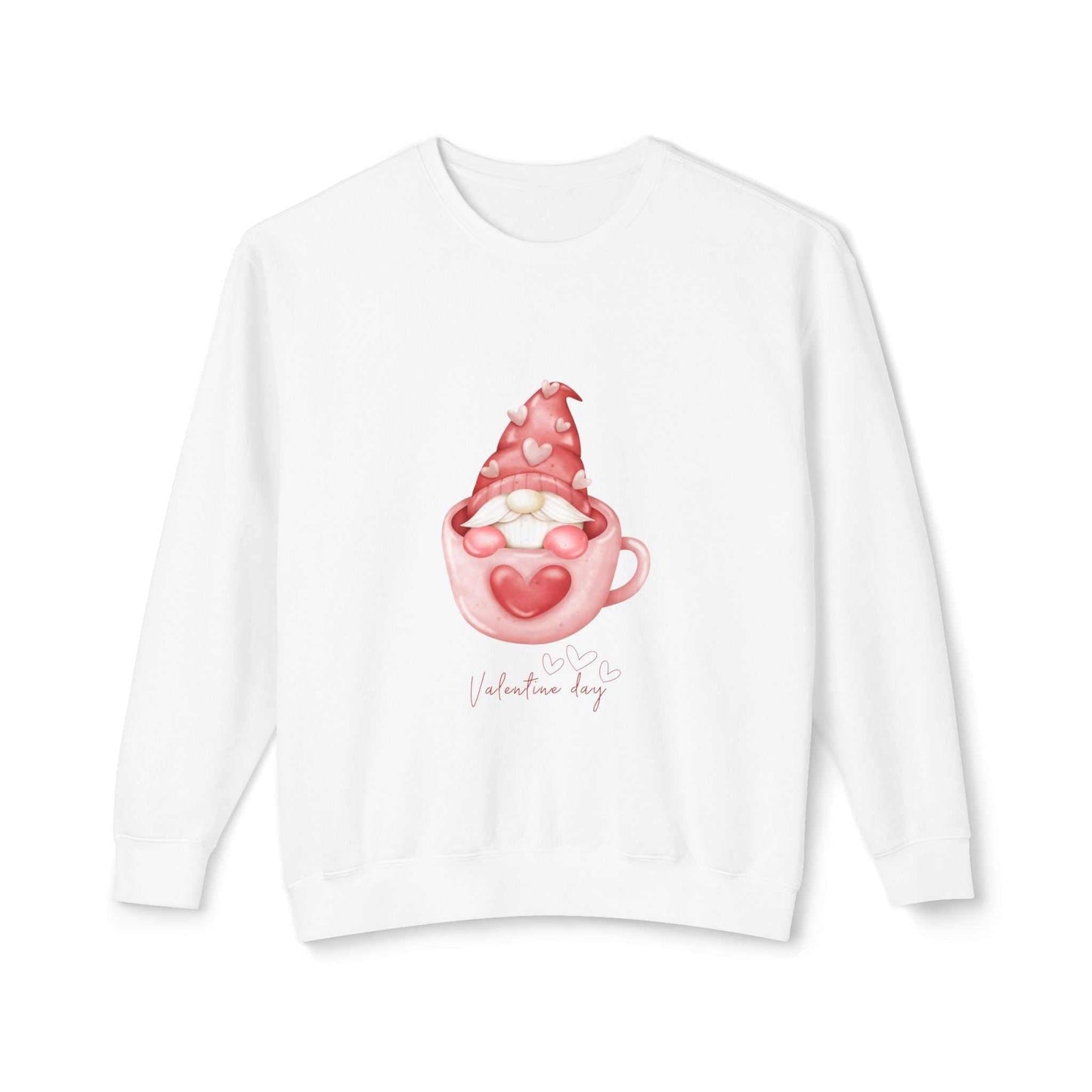 "Girlfriend sweatshirt with cute gnomes design, perfect Valentine's Day gift for women."