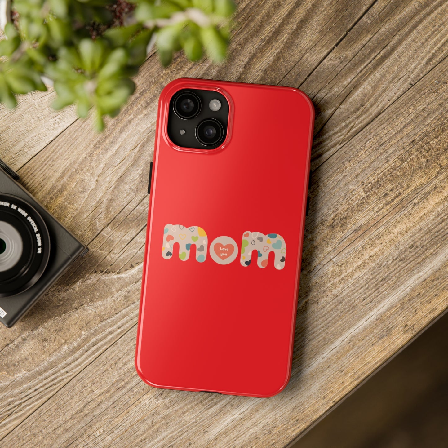 Tough Phone Cases, "Mom6" Red