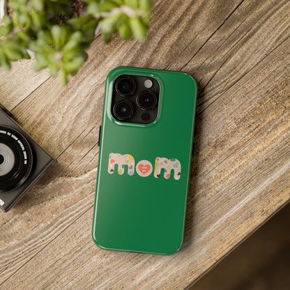 Tough Phone Cases, "Mom6" Green