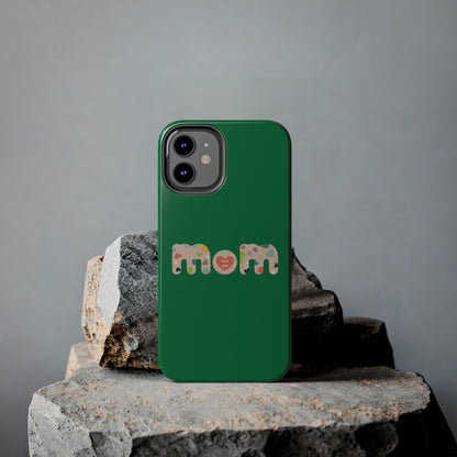 Tough Phone Cases, "Mom6" Green