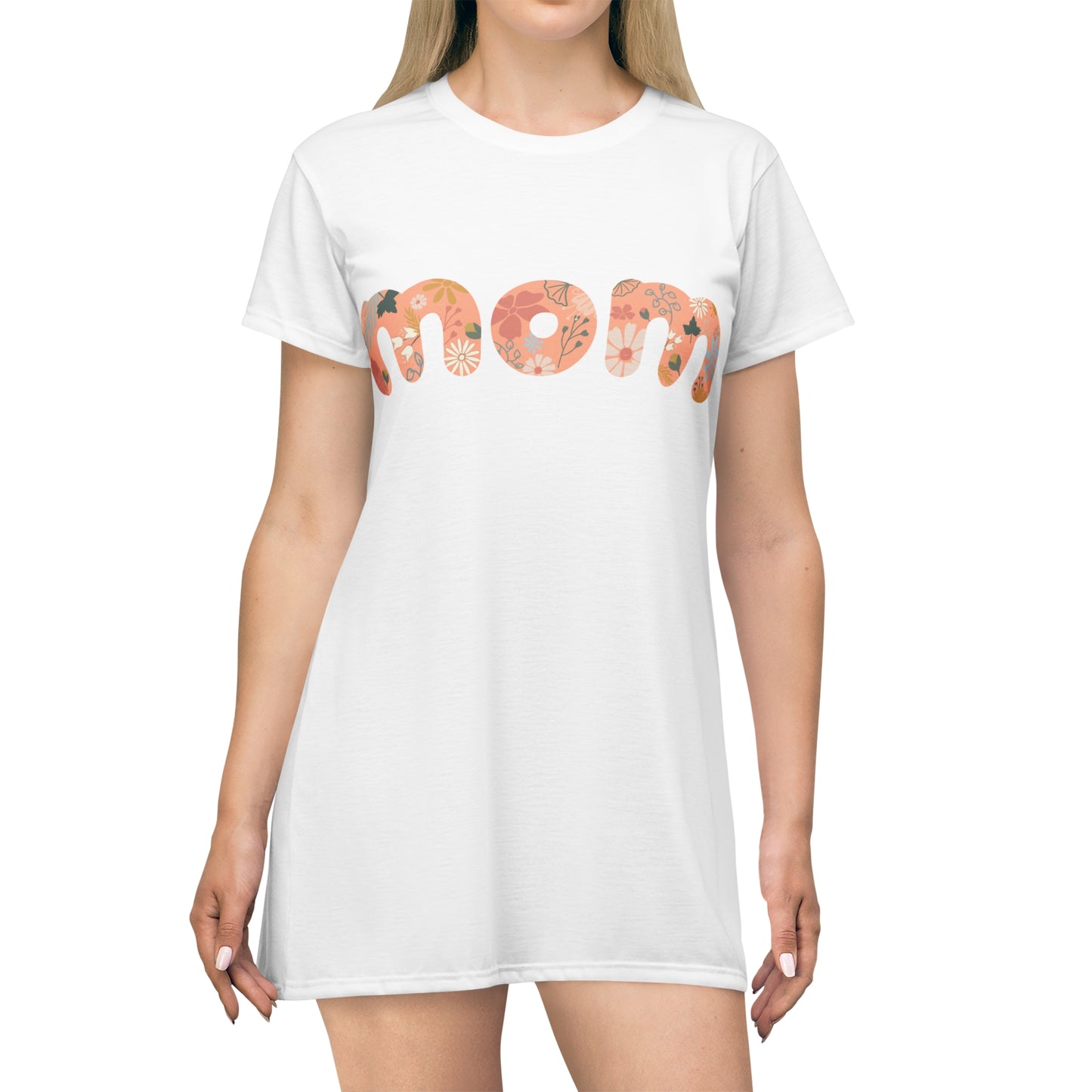 T-Shirt Dress (AOP), Model "Mom2"