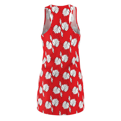 Women's Cut & Sew Racerback Dress (AOP). Model B-P-33 Red