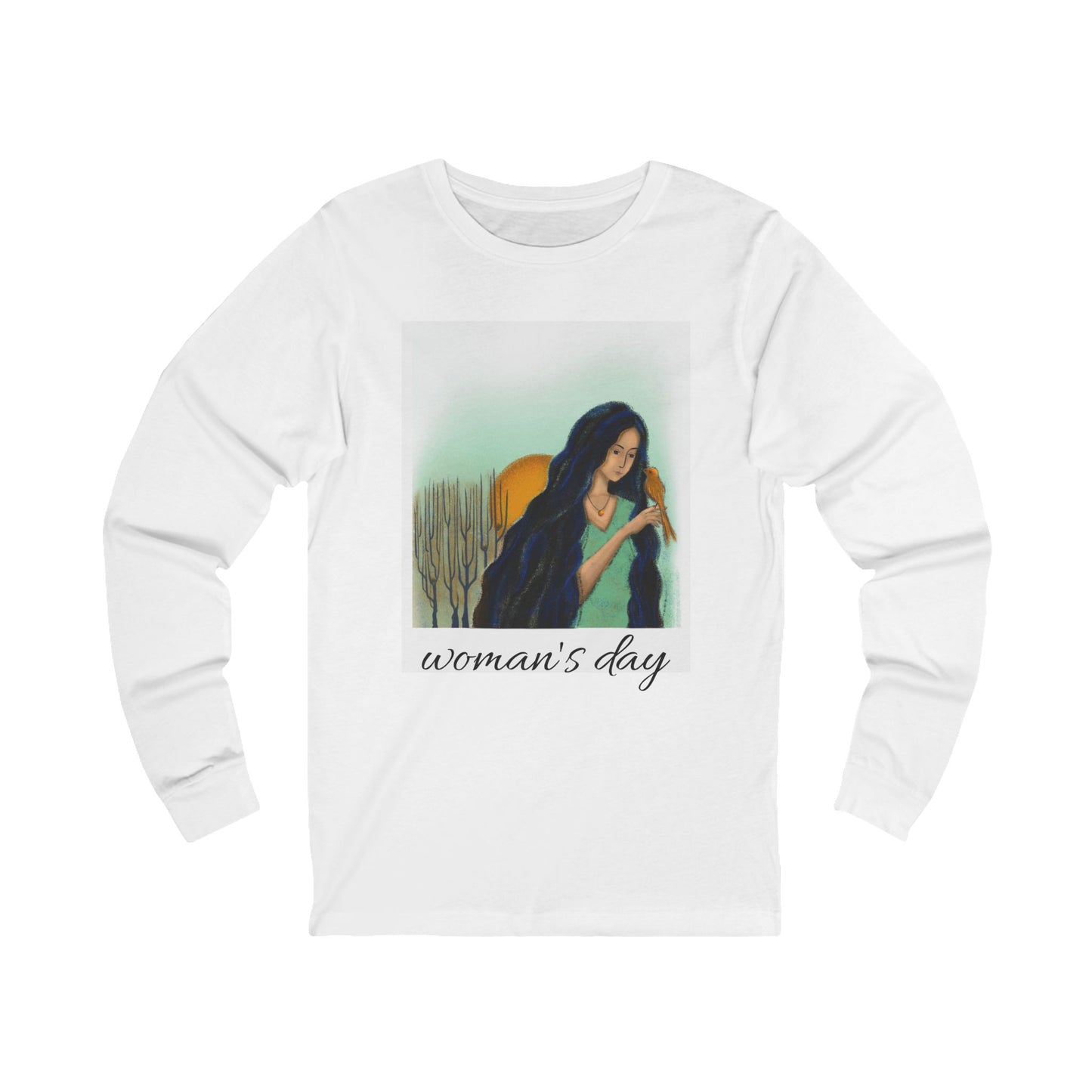 Celebrate Woman's Day Long Sleeve Tee, Gift for Her, Feminist Apparel, Casual Wear, Spring Fashion