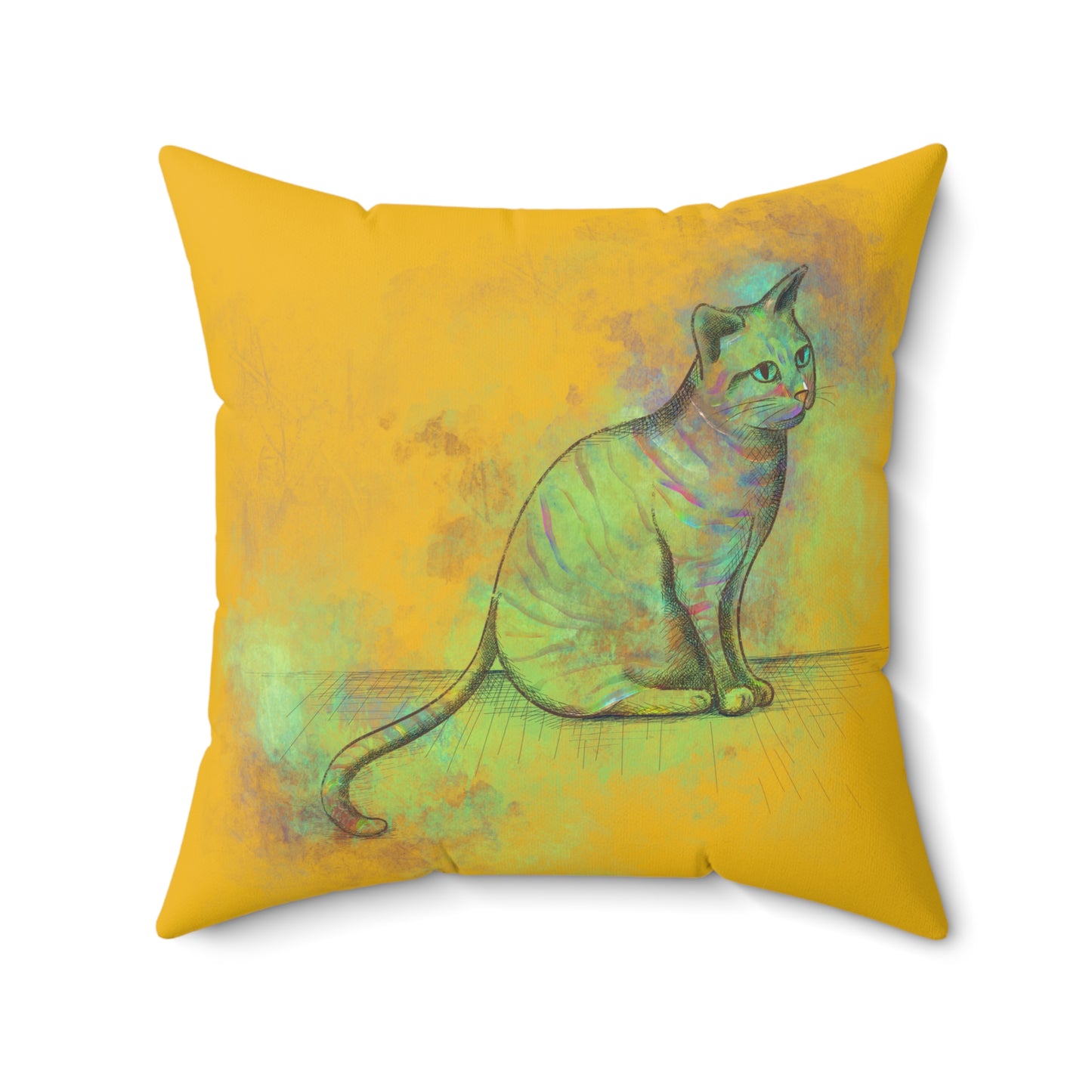 Spun Polyester Square Pillow, Model "Pishi"