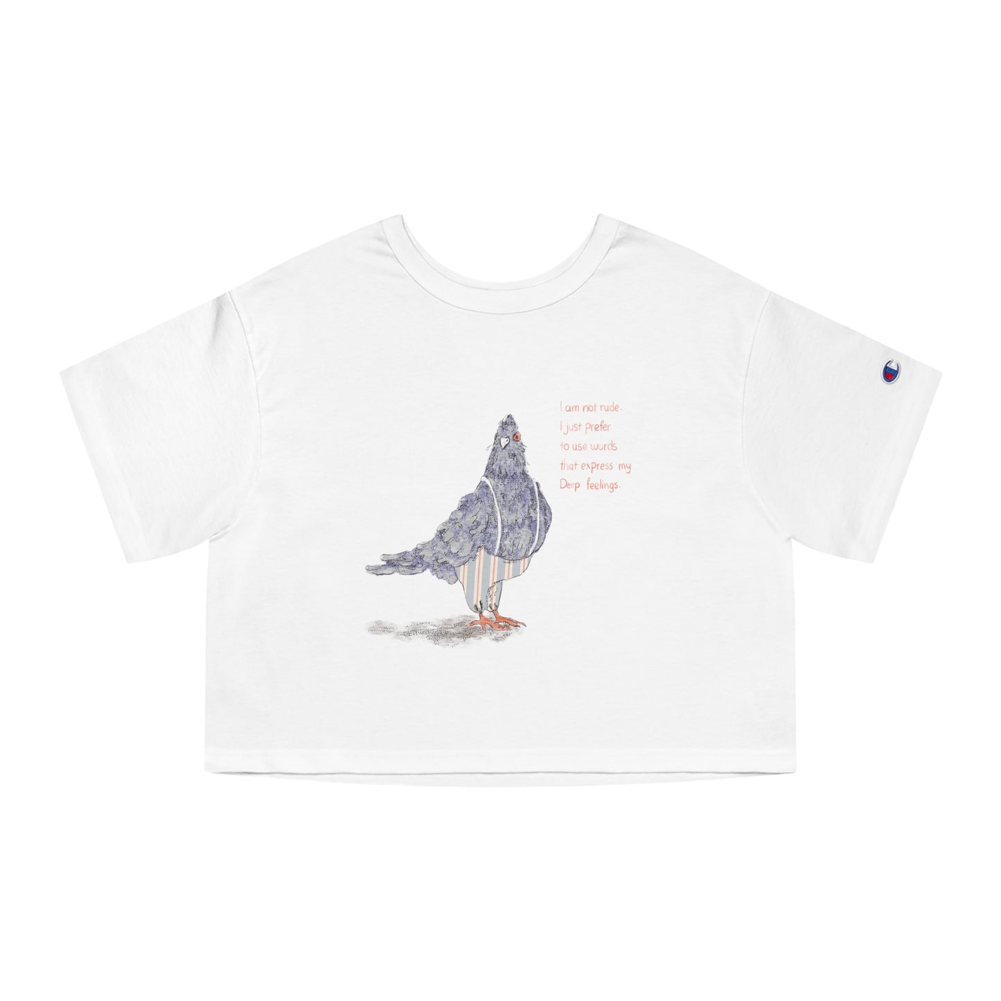 Champion Women's Heritage Cropped T-Shirt. Model D-4