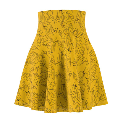 Women's Skater Skirt, MODEL B-P-9 YELLOW