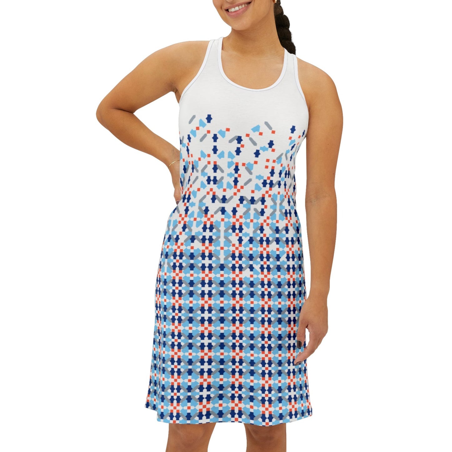 Women's Racerback Dress (AOP) , Maulana poem model D-T-24