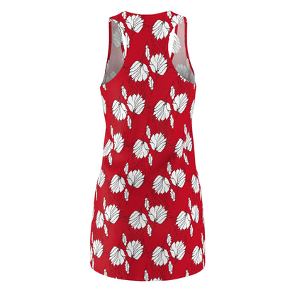 Women's Cut & Sew Racerback Dress (AOP), Model B-P-33 Red