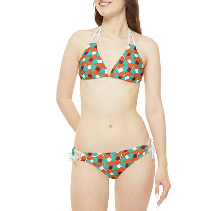 Strappy Bikini Set (AOP), MODEL B-P-12