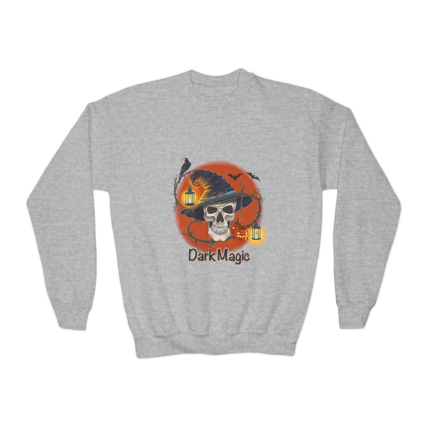 Youth Crewneck Sweatshirt - Black Magic Halloween Day