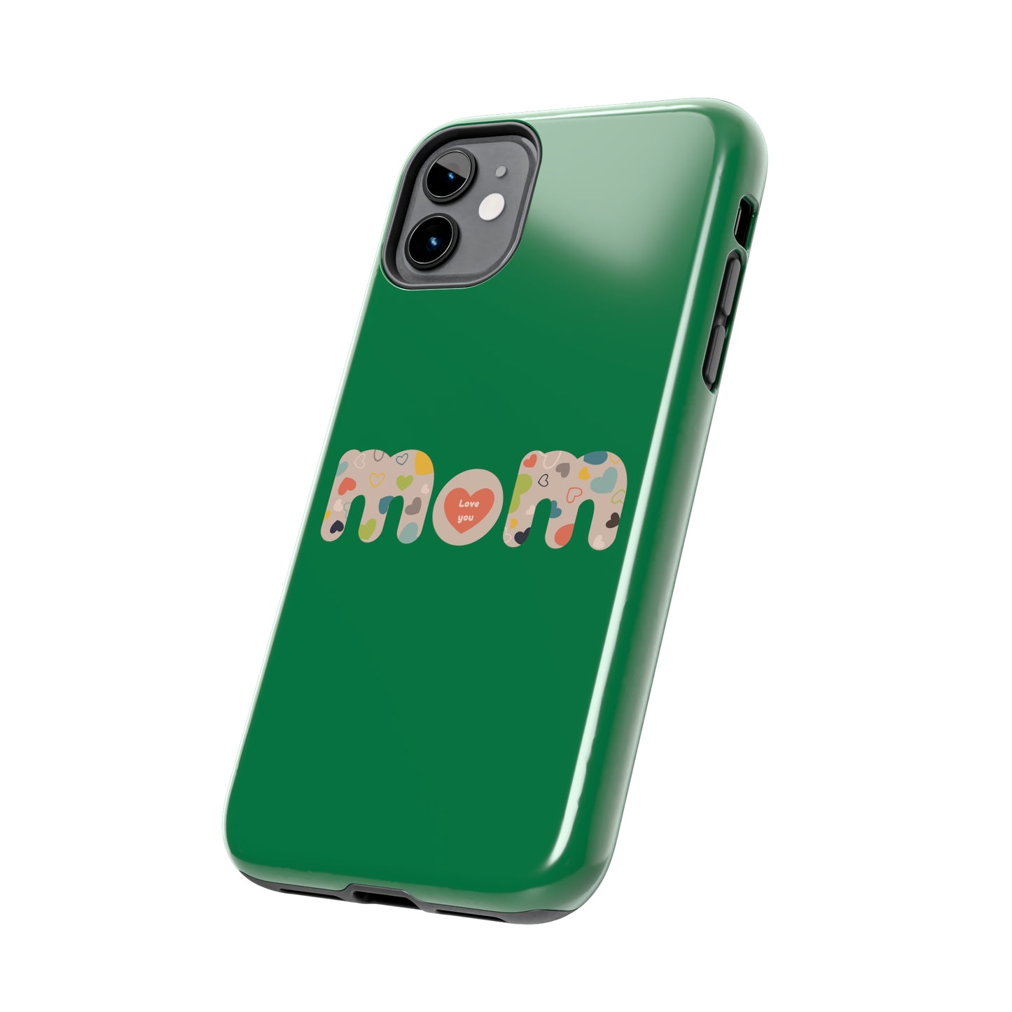 Tough Phone Cases, "Mom6" Green