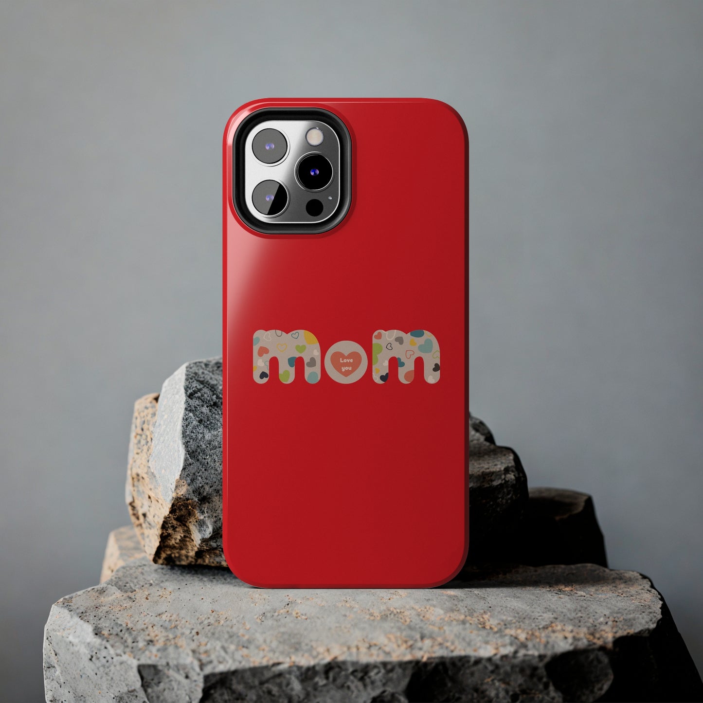 Tough Phone Cases, "Mom6" Red