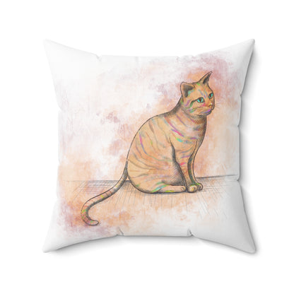 Spun Polyester Square Pillow, Model "Pishi"