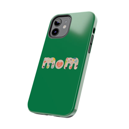 Tough Phone Cases, "Mom6" Green