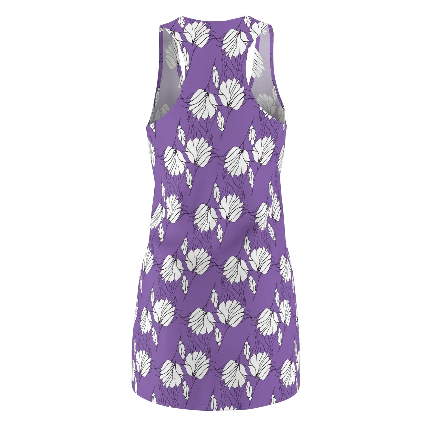 Women's Cut & Sew Racerback Dress (AOP), Model B-P-33 purple