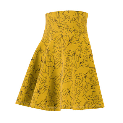 Women's Skater Skirt, MODEL B-P-9 YELLOW