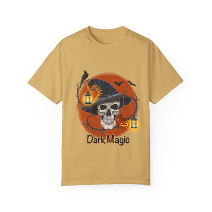 Dark Magic Unisex Garment-Dyed T-shirt for Halloween, Witchy Shirt, Spooky Tee, Gothic Clothing, Haunted Apparel, Occult Top