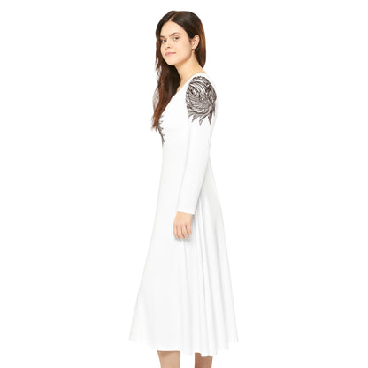 Women's Long Sleeve Dance Dress (AOP), "BAHAREH"