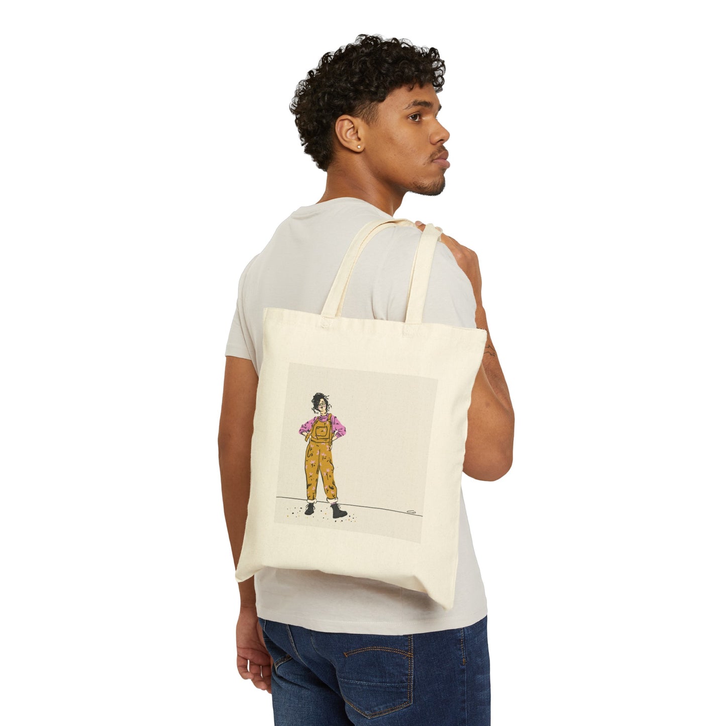 Cotton Canvas Tote Bag, Model D-5