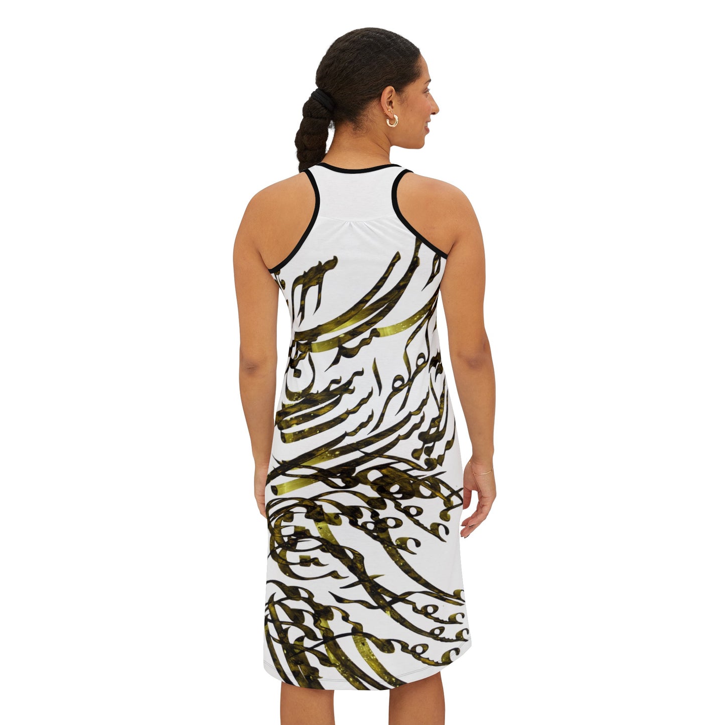 Women's Racerback Dress (AOP) , Maulana poem model D-T-3