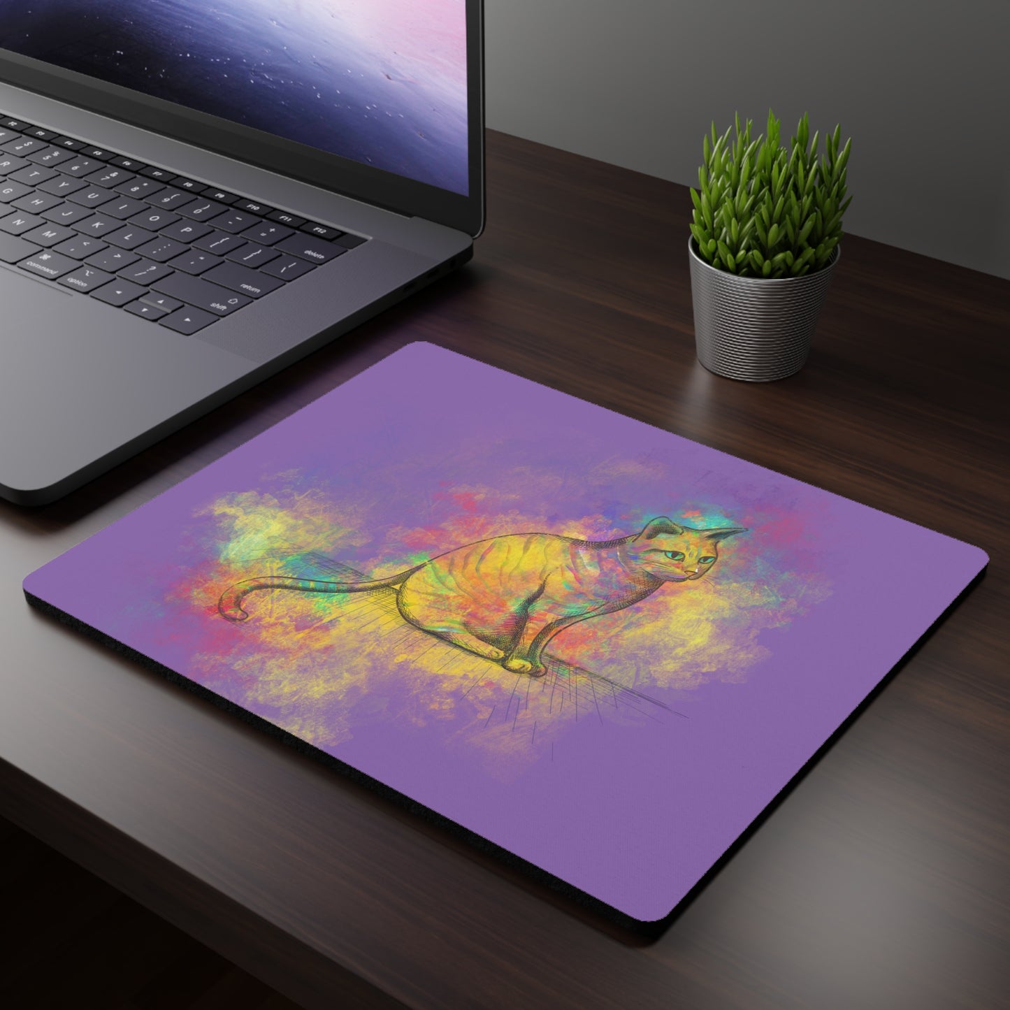 Rectangular Mouse Pad model "Pishi" perple