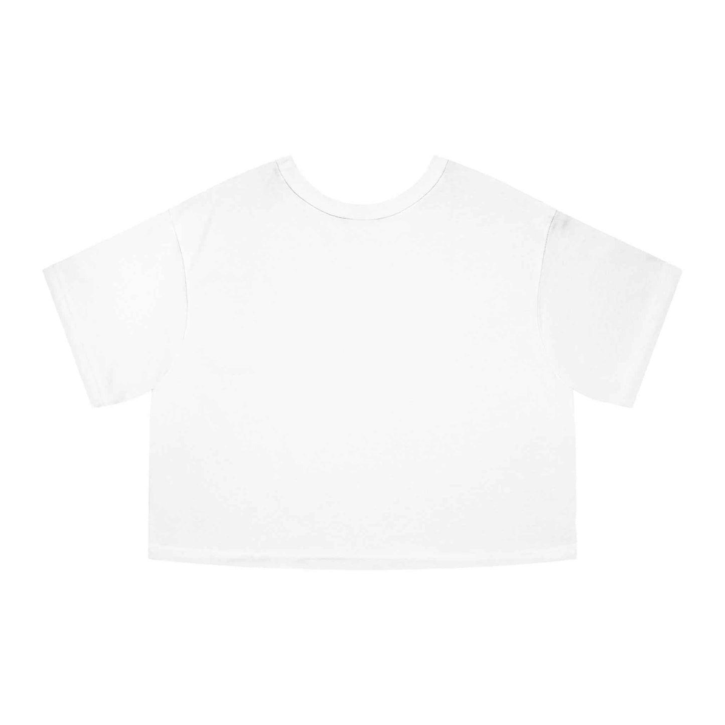 White Valentin Crop Top, 100% Cotton, Ribbed Collar, Back View, His and Hers Valentine Shirts.