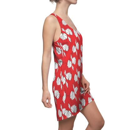 Women's Cut & Sew Racerback Dress (AOP). Model B-P-33 Red