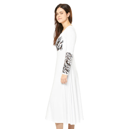 Women's Long Sleeve Dance Dress (AOP), model B-P-14