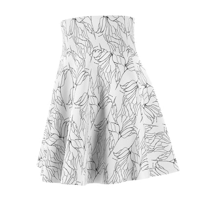 Women's Skater Skirt, MODEL B-P-9 WHITE