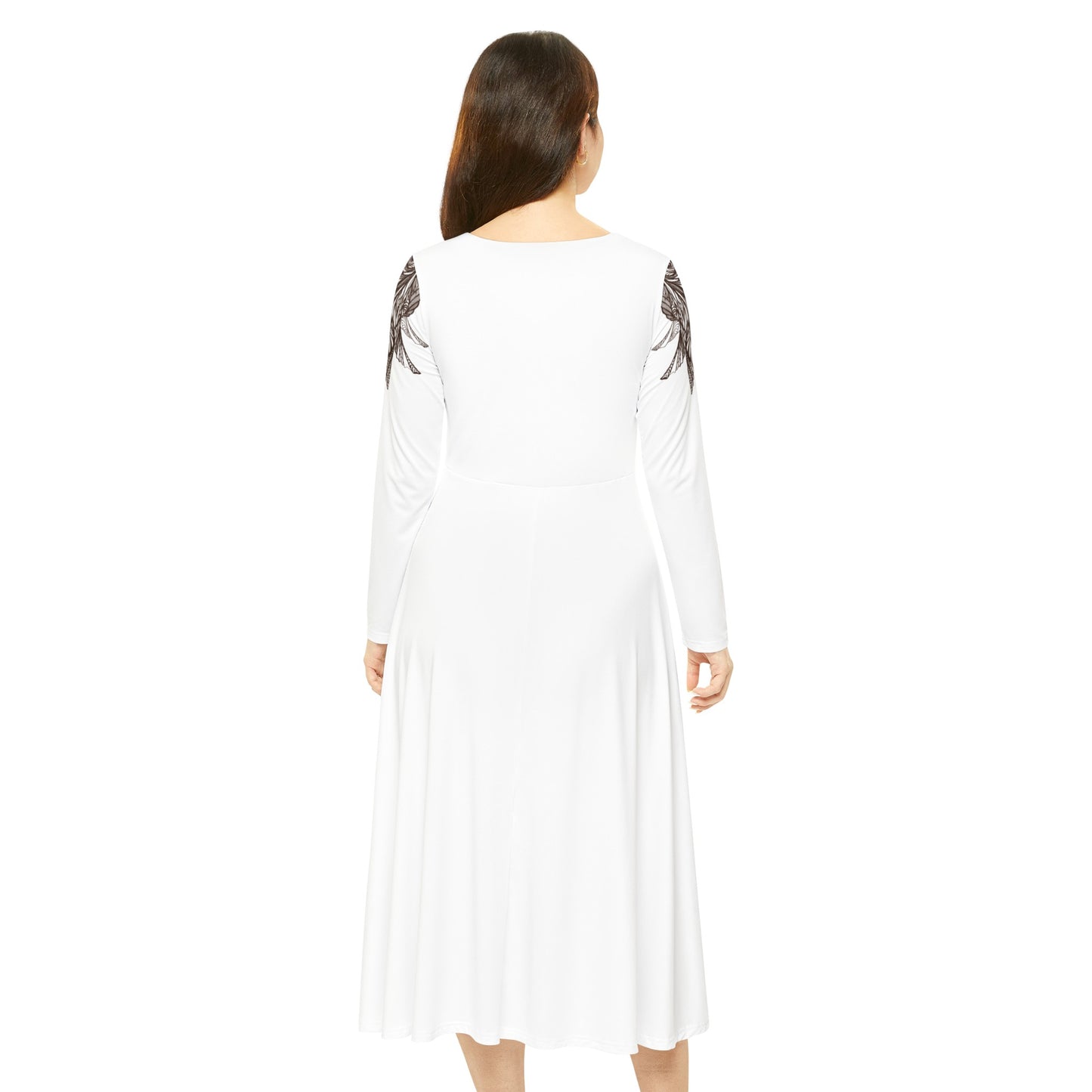 Women's Long Sleeve Dance Dress (AOP), "BAHAREH"