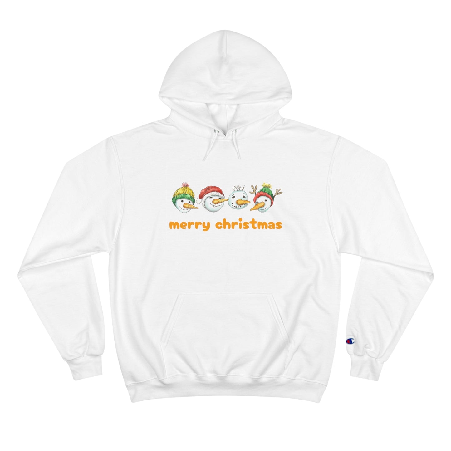 Merry Christmas snowman hoodie with festive design, perfect winter gift for men and women.