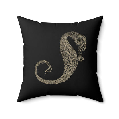 Spun Polyester Square Pillow, Model "The darkness"