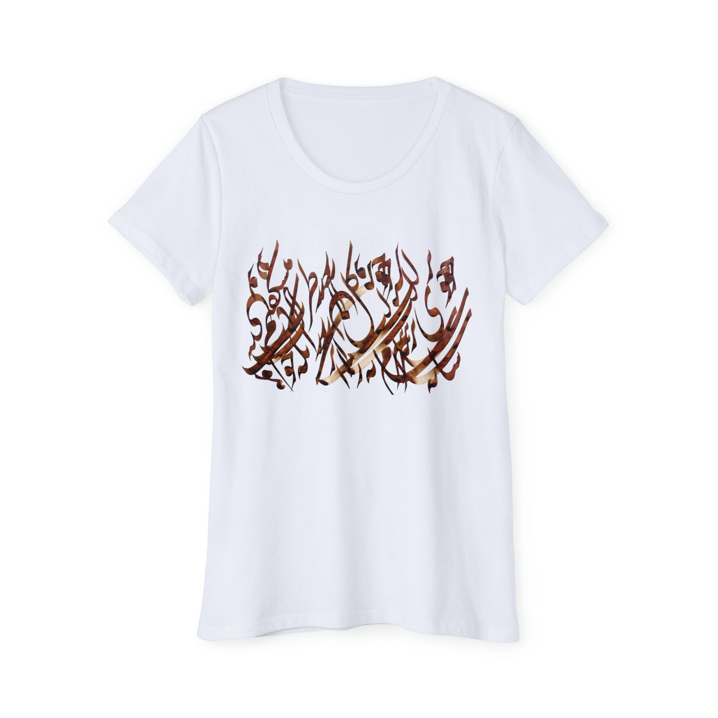 Organic Women's T-Shirt with Calligraphy Painting MODEL S-T-6