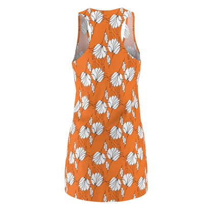 Women's Cut & Sew Racerback Dress (AOP), Model B-P-33 Orange