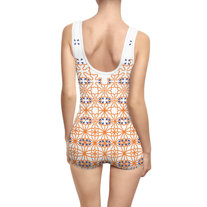 Women's Vintage Swimsuit (AOP), Model B-S-3