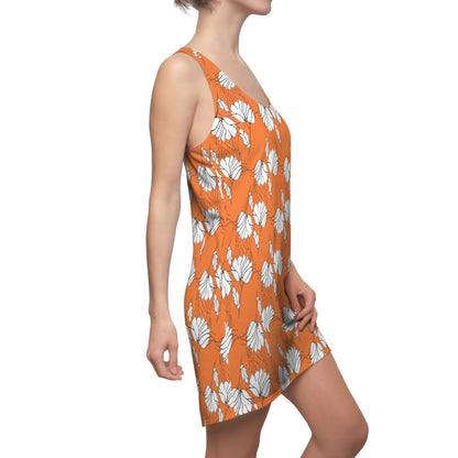 Women's Cut & Sew Racerback Dress (AOP), Model B-P-33 Orange