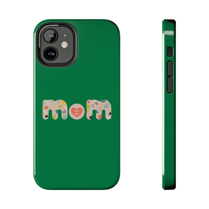 Tough Phone Cases, "Mom6" Green