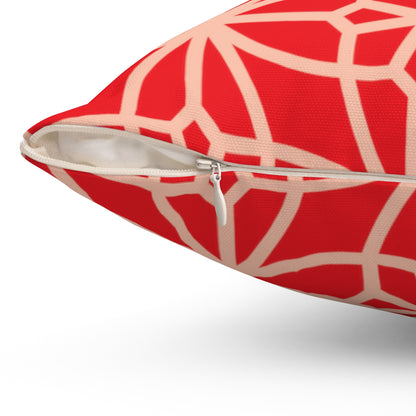 Spun Polyester Square Pillow, MODEL B-P-29 RED