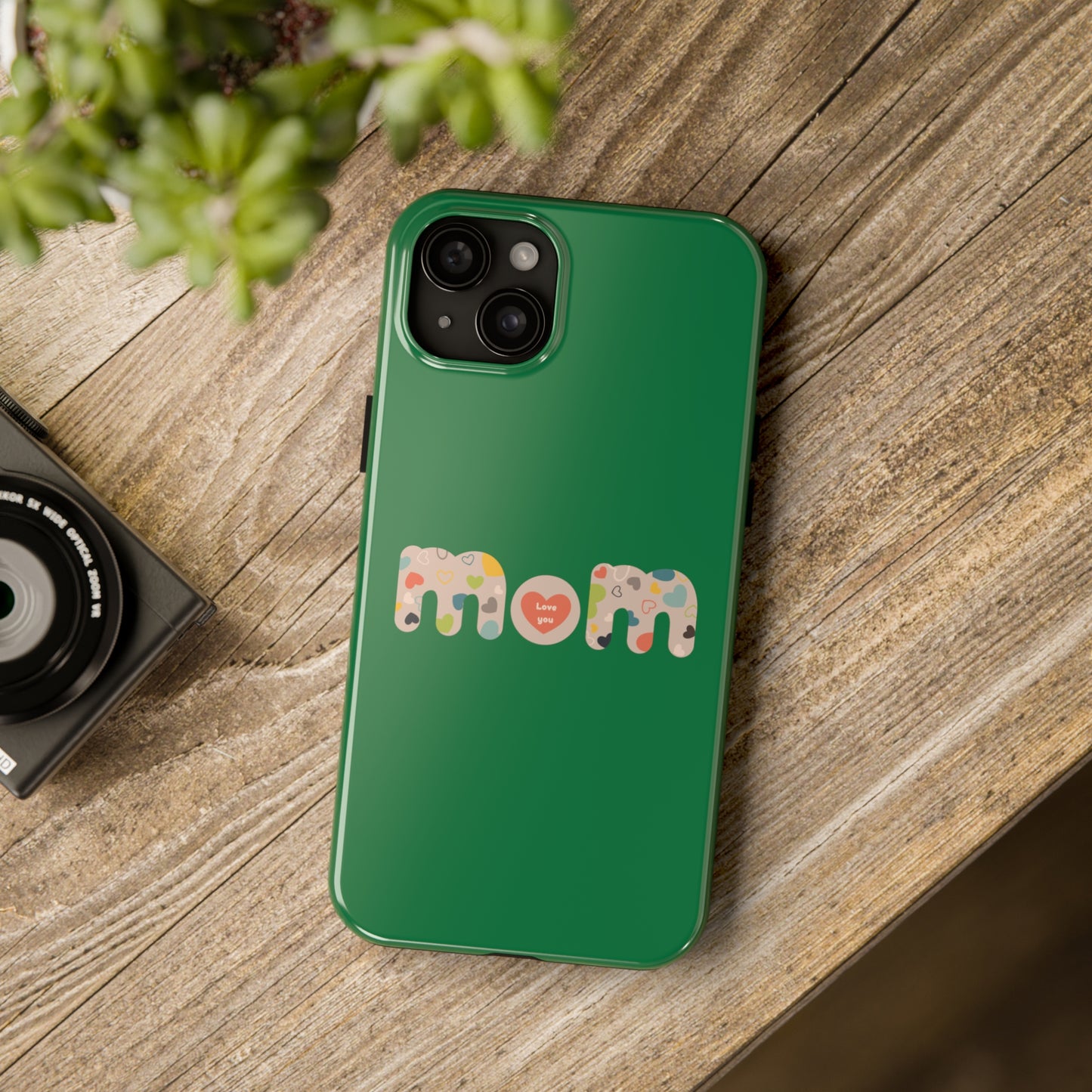 Tough Phone Cases, "Mom6" Green