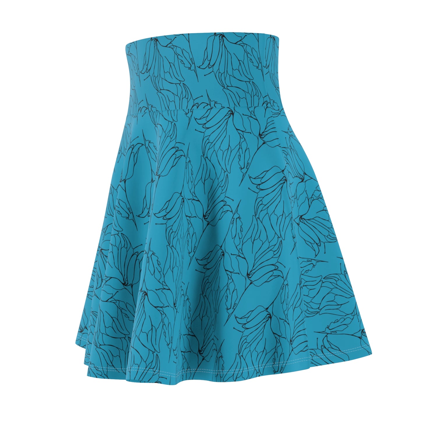 Women's Skater Skirt, MODEL B-P-9 BLUE