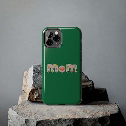 Tough Phone Cases, "Mom6" Green