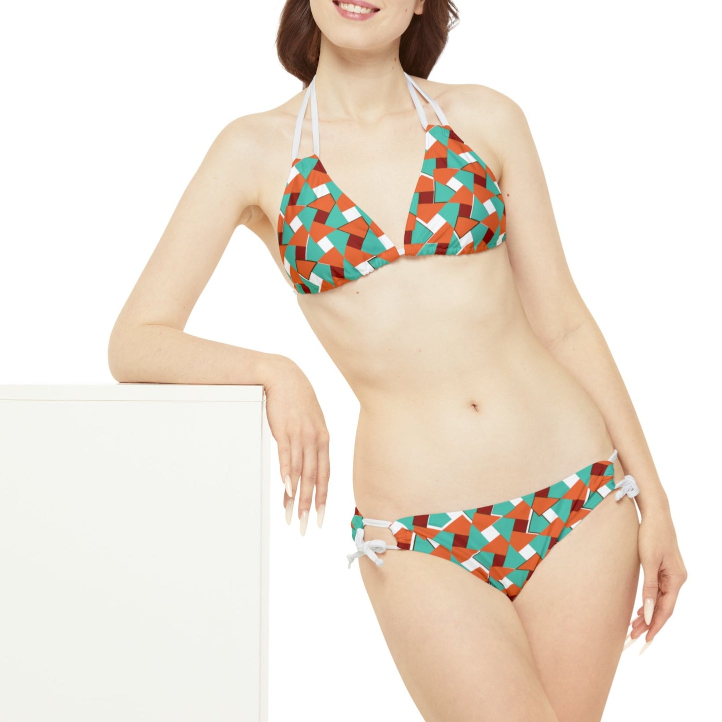 Strappy Bikini Set (AOP), MODEL B-P-12