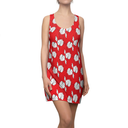 Women's Cut & Sew Racerback Dress (AOP). Model B-P-33 Red