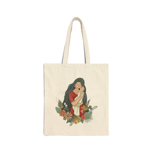 Cotton Canvas Tote Bag, Model "Mom"