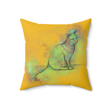 Spun Polyester Square Pillow, Model "Pishi"