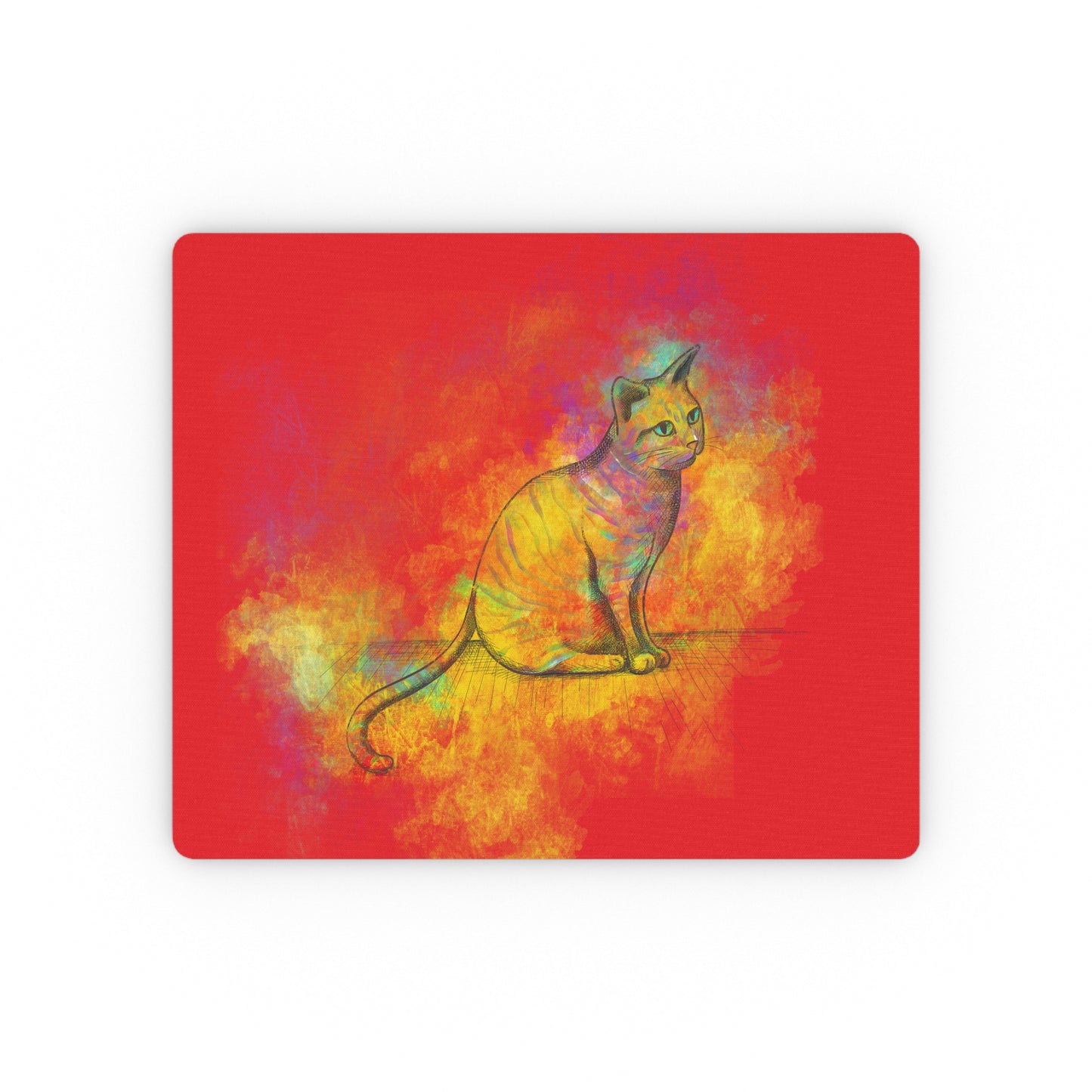 Rectangular Mouse Pad Model "Pishi" Red