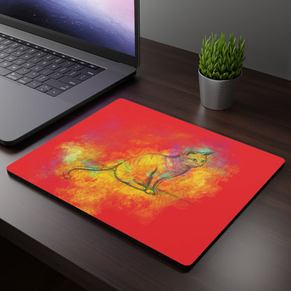 Rectangular Mouse Pad Model "Pishi" Red