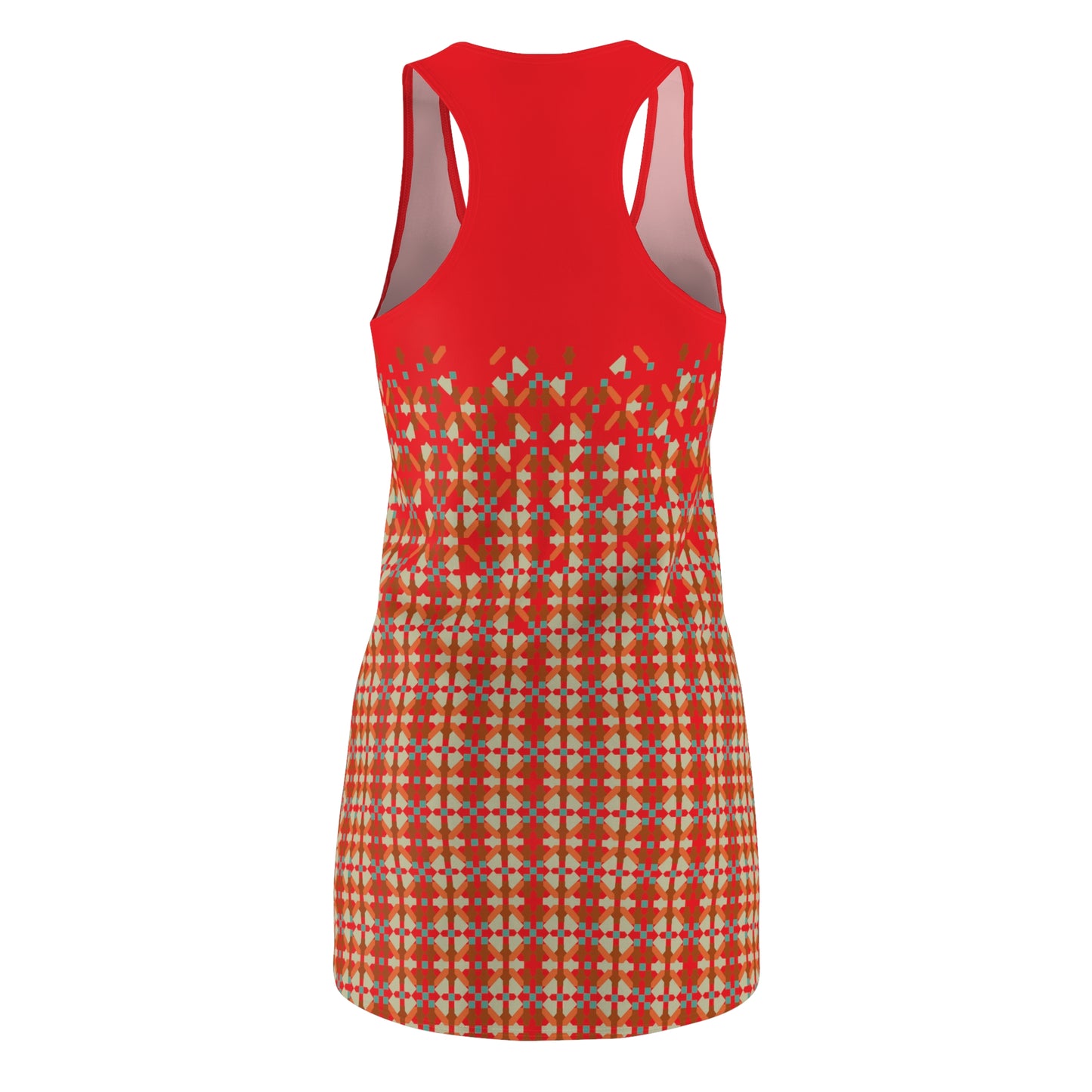 Women's Cut & Sew Racerback Dress (AOP), Model B-P-26 Red