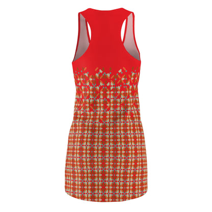 Women's Cut & Sew Racerback Dress (AOP), Model B-P-26 Red